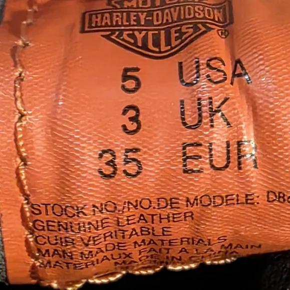 Harley Davidson Ankle Boots Womans Size 5 Leather Black Like New - Picture 8 of 8